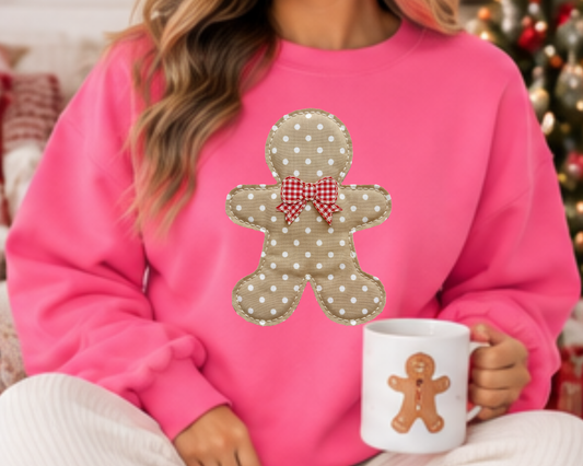 Polka Dot Gingerbread Christmas DTF TRANSFER