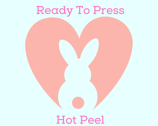 Pocket Easter Bunny Peach Easter DTF TRANSFER or UV DTF STICKER or UV DTF STICKER