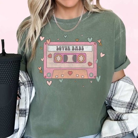 Lover Babe Cassette Valentines Day DTF TRANSFER or UV DTF STICKER