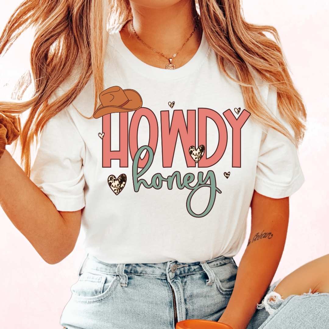 Howdy Honey Valentines Day DTF TRANSFER or UV DTF STICKER