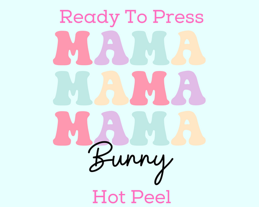 Mama Bunny (Pastel) Easter Mom DTF TRANSFER or UV DTF STICKER