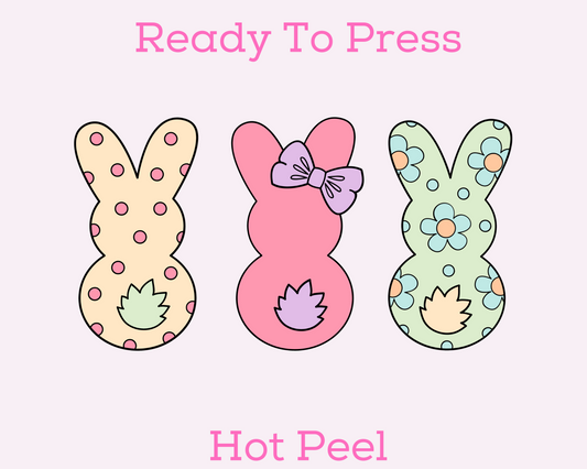Bunny Tails (Pastel) Easter DTF TRANSFER or UV DTF STICKER or UV DTF STICKER