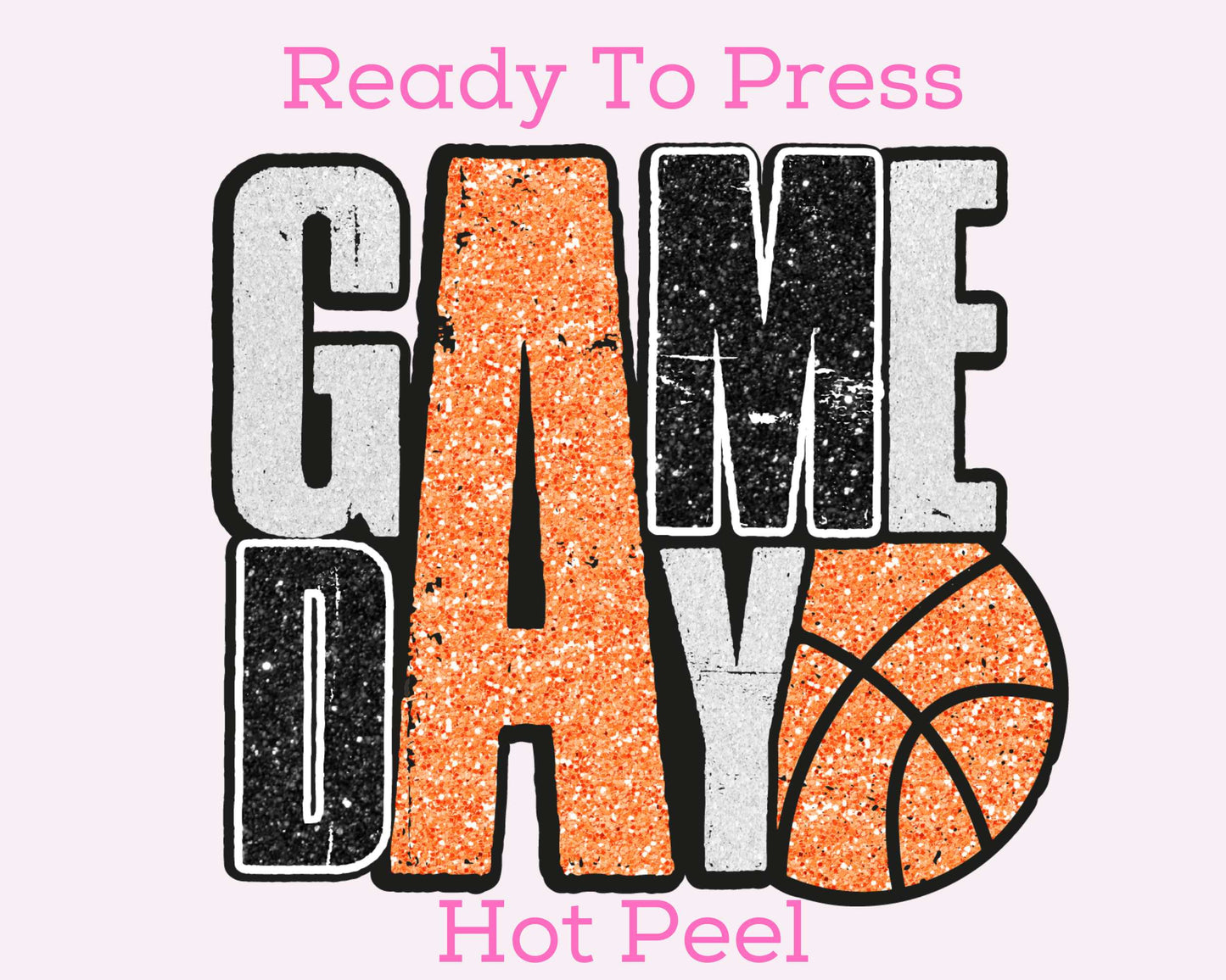 Faux Sequins Basketball Game Day DTF TRANSFER or UV DTF STICKER