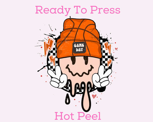 Grunge Basketball Game Day DTF TRANSFER