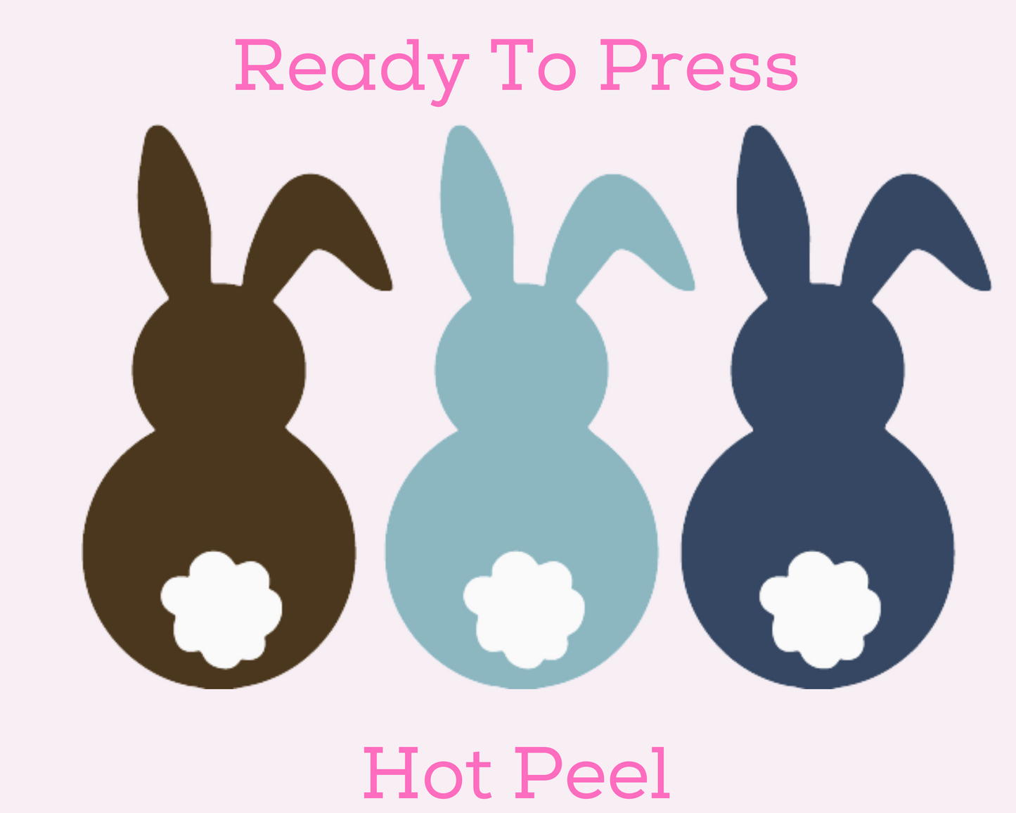 3 Boy Bunnies Easter DTF TRANSFER or UV DTF STICKER