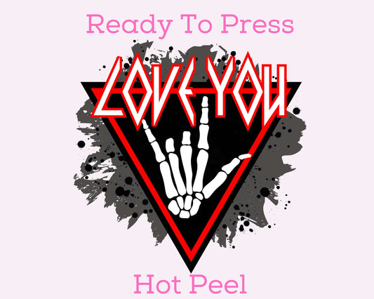 Def Leopard Love You (Boy) Valentine's Day DTF TRANSFER