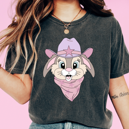 Cowboy Bunny Easter Western DTF TRANSFER or UV DTF STICKER