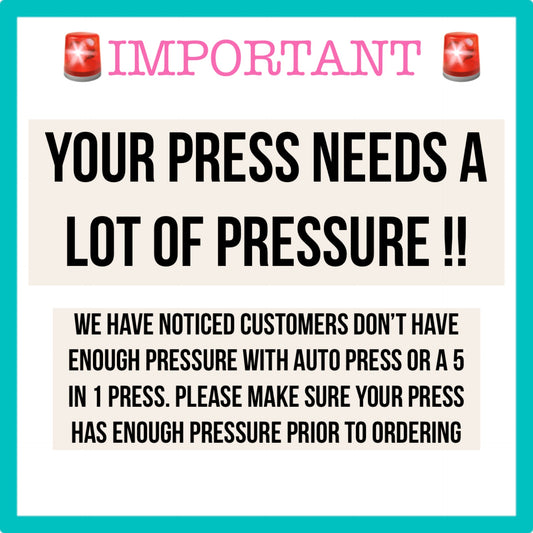 a sign that says your press needs a lot of pressure