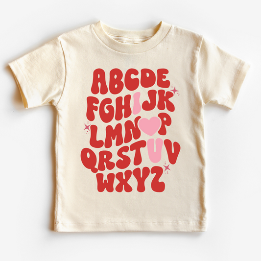 I Love You Alphabet Valentines Day DTF TRANSFER or UV DTF STICKER