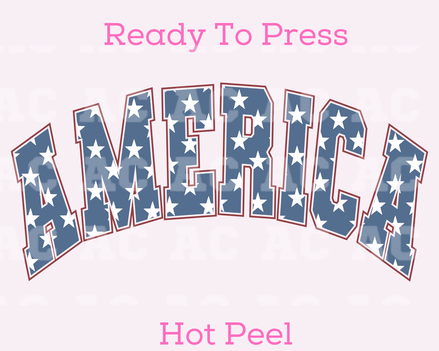 Varsity America Stars DTF TRANSFER or UV DTF STICKER