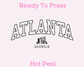 Varsity Atlanta Georgia Trendy DTF TRANSFER