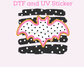 Bat Black Pink Stripes  Polka Dot Halloween DTF TRANSFER