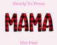 Mama Red Buffalo DTF TRANSFER or UV DTF STICKER or UV DTF STICKER DECAL