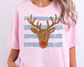 Blue Stripes Reindeer Christmas DTF TRANSFER