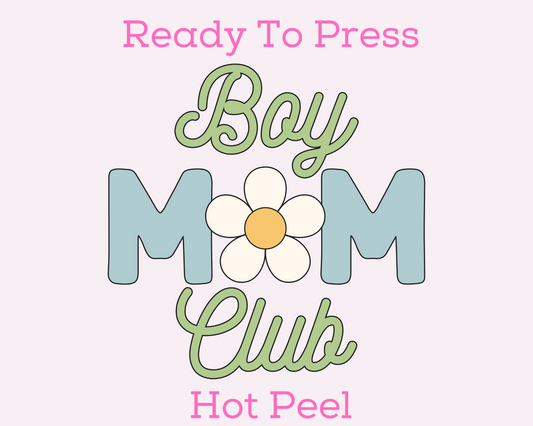 Boy Mom Club Mom DTF TRANSFER or UV DTF STICKER DECAL