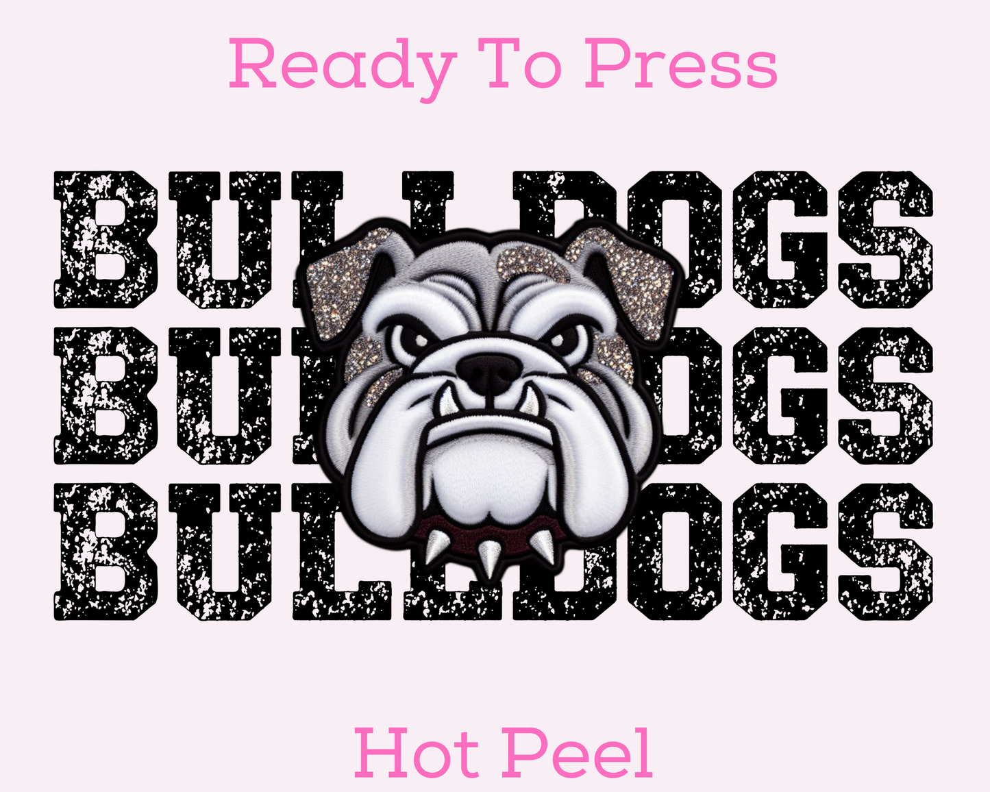 Bulldogs (Distressed) DTF TRANSFER or UV DTF STICKER