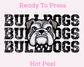 Bulldogs (Distressed) DTF TRANSFER or UV DTF STICKER