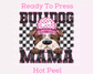 Bulldog Mama (Black) Faux Sequins Faux Embroidery Mom DTF TRANSFER or UV DTF STICKER DECAL