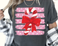 Pink Stripes Candy Cane Christmas DTF TRANSFER