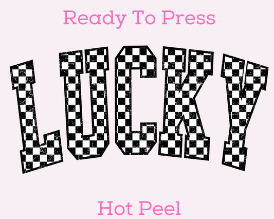 Checkered Lucky St. Patrick's Day DTF TRANSFER or UV DTF STICKER DECAL