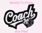 Cheer Coach DTF TRANSFER  or UV DTF STICKER DECAL or UV DTF STICKER
