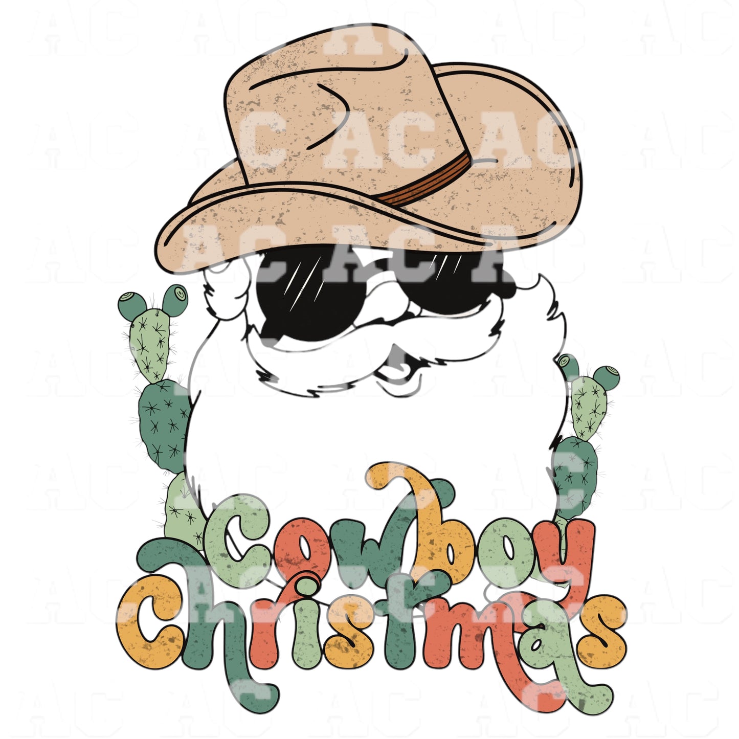 Cowboy Christmas DTF TRANSFER