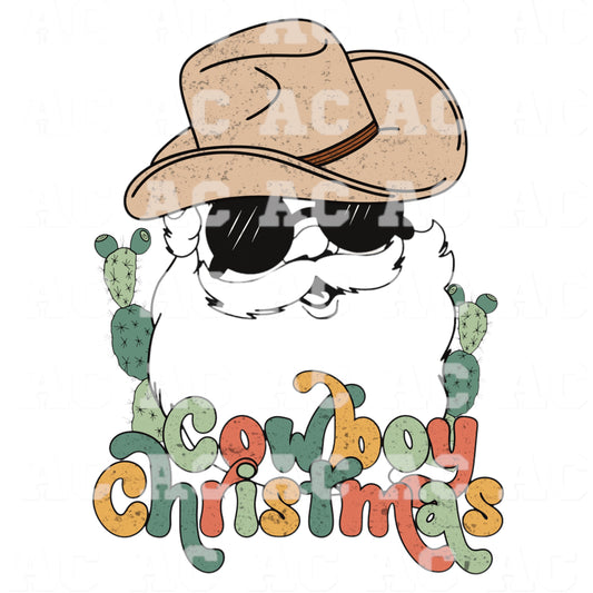 Cowboy Christmas DTF TRANSFER