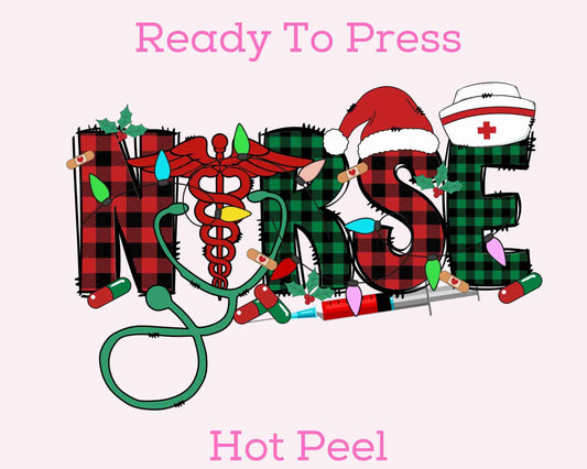 Christmas Nurse DTF TRANSFER