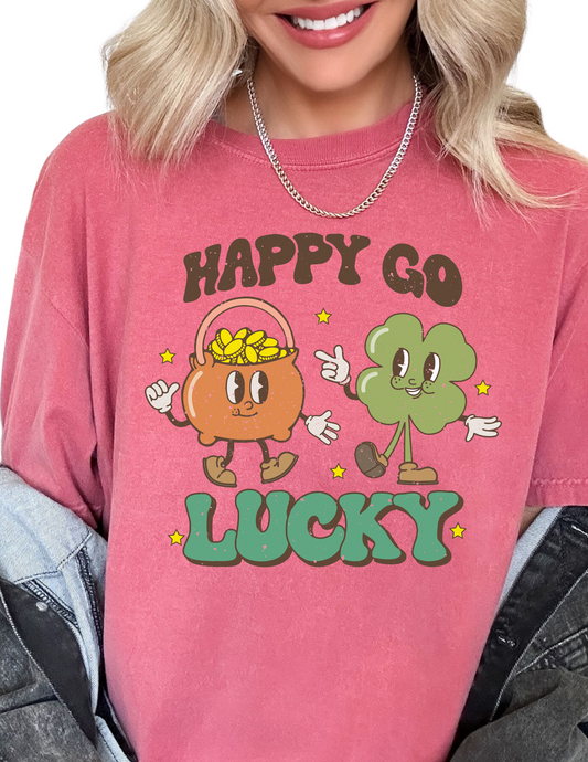 Happy Go Lucky St. Patrick's Day DTF TRANSFER or UV DTF STICKER DECAL