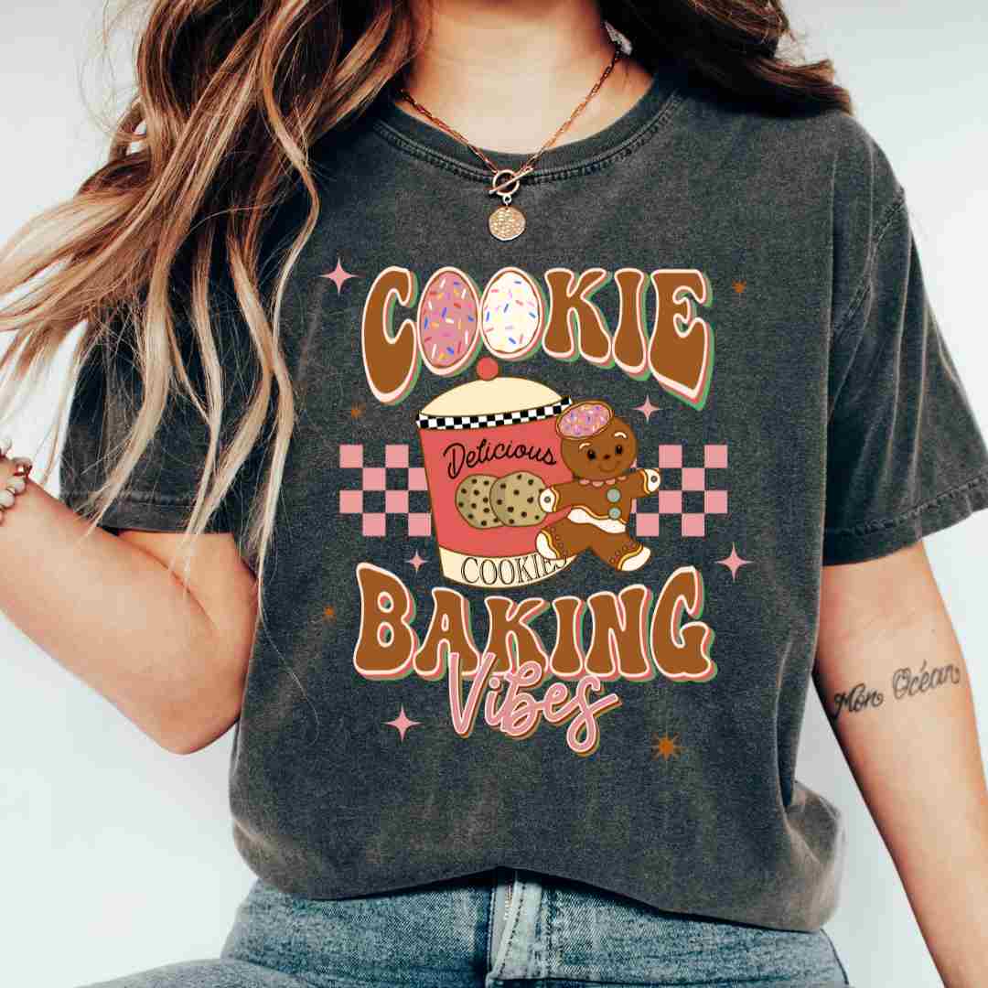 Cookie Baking Vibes DTF TRANSFER or UV DTF STICKER