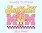 Coquette Bow Softball Mom Softball DTF TRANSFER or UV DTF STICKER DECAL