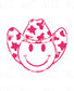 Cowboy Smile Pink DTF TRANSFER or UV DTF STICKER