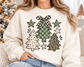 Christmas 3 Trendy Christmas Trees DTF TRANSFER