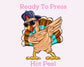 Dabbing Turkey DTF TRANSFER or UV DTF STICKER DECAL