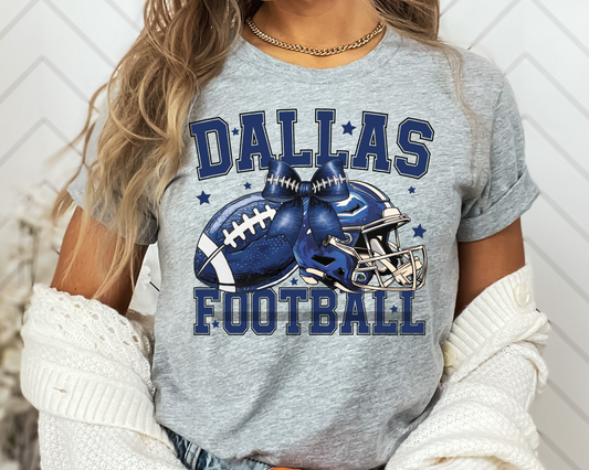 Blue Dallas Football DTF TRANSFER or UV DTF STICKER