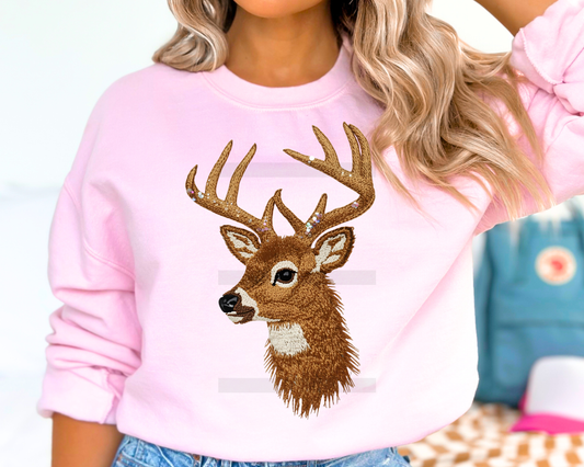 Faux Sequins Reindeer Christmas DTF TRANSFER