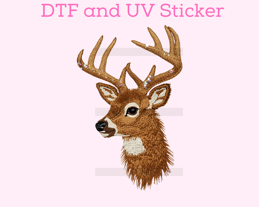 Faux Sequins Reindeer Christmas DTF TRANSFER