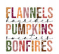 Distressed Flannels Pumpkins Bonfire DTF TRANSFER or UV DTF STICKER DECAL