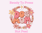 Floral Dog Mom DTF TRANSFER or UV DTF STICKER