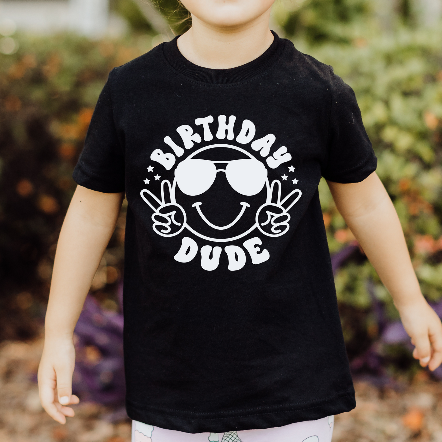 Birthday Dude Smiley (White) DTF TRANSFER or UV DTF STICKER DECAL