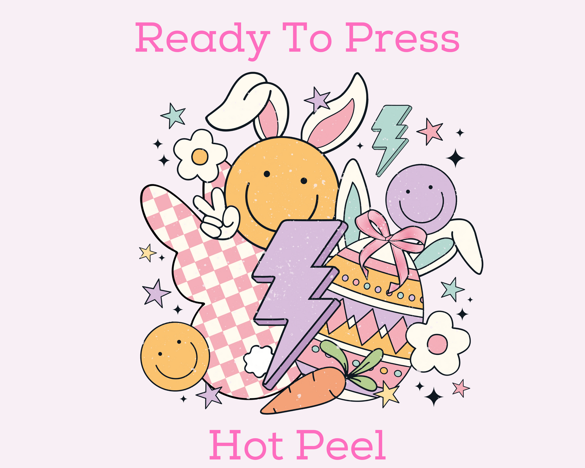 Retro Bunny Collage Easter DTF TRANSFER