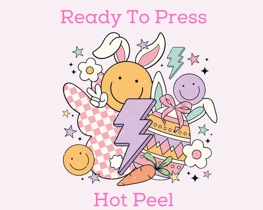 Retro Bunny Collage Easter DTF TRANSFER