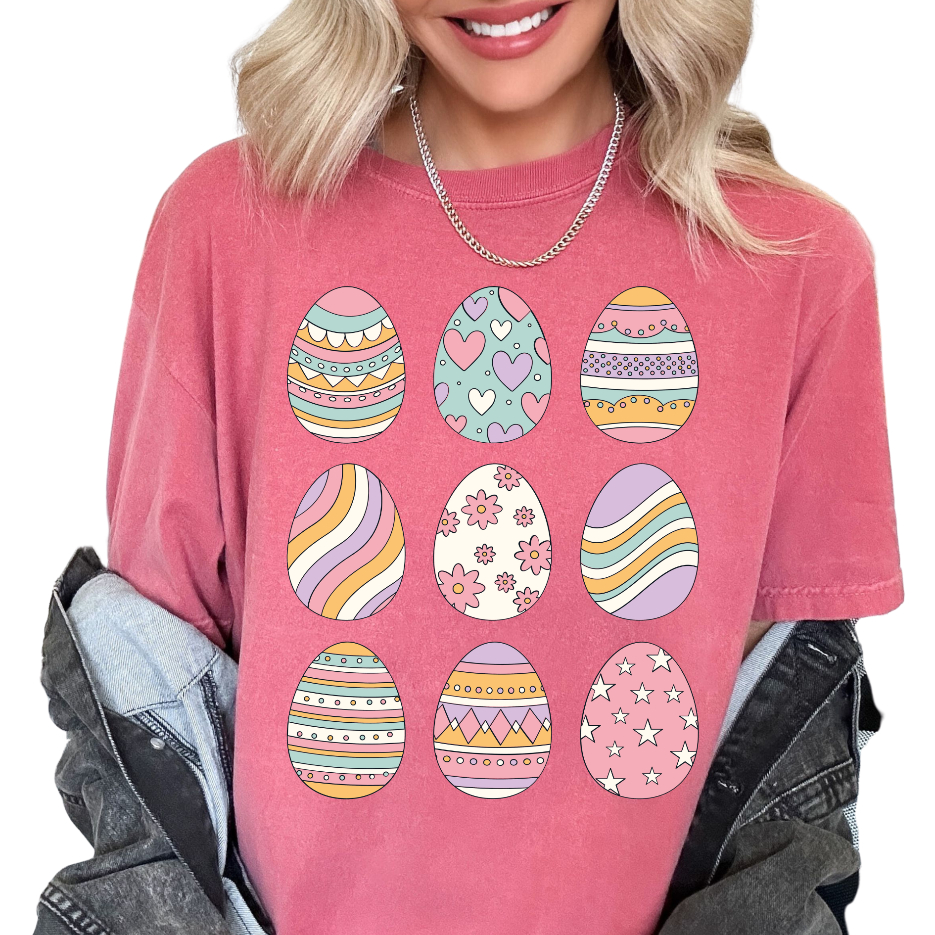 Pastel Easter Egg Collage Easter DTF TRANSFER