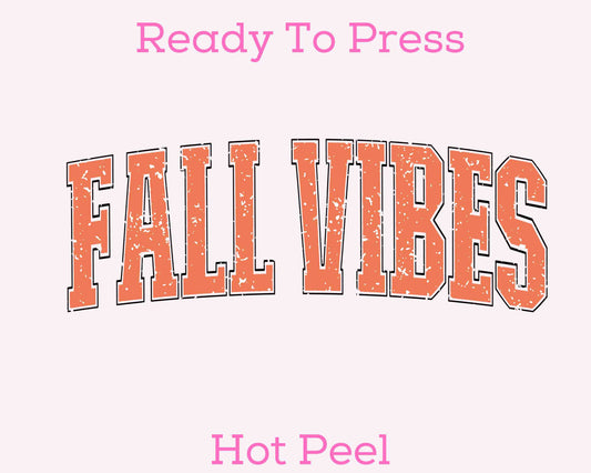 Fall Vibes (Distressed) DTF TRANSFER or UV DTF STICKER DECAL