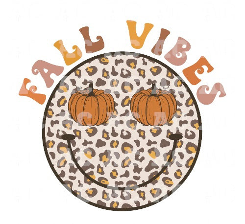 Fall Vibes Happy DTF TRANSFER or UV DTF STICKER DECAL