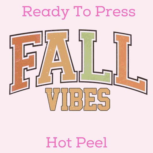 Fall Vibes (Varsity) DTF TRANSFER or UV DTF STICKER DECAL