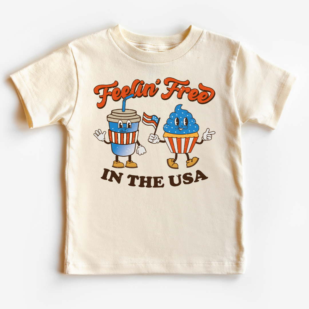Feelin' Free In The USA Patriotic DTF TRANSFER or UV DTF STICKER