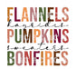 Flannels Pumpkins Bonfires DTF TRANSFER or UV DTF STICKER DECAL