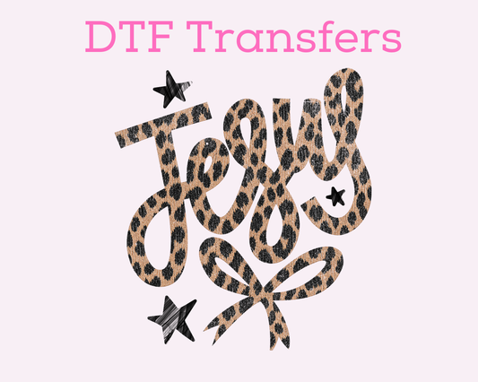 Leopard Jesus Faith Based Religious DTF TRANSFER