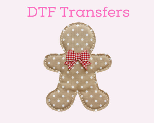 Polka Dot Gingerbread Christmas DTF TRANSFER